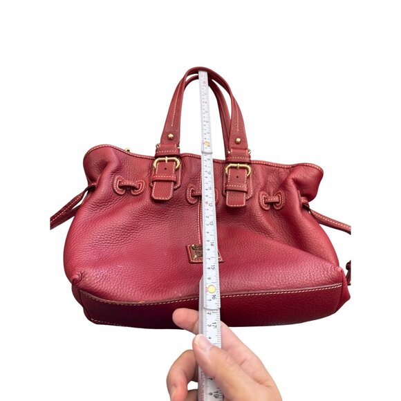 Dooney Bourke womans Red Leather Double Handle Handbag Purse SKU 8927 - Picture 6 of 16